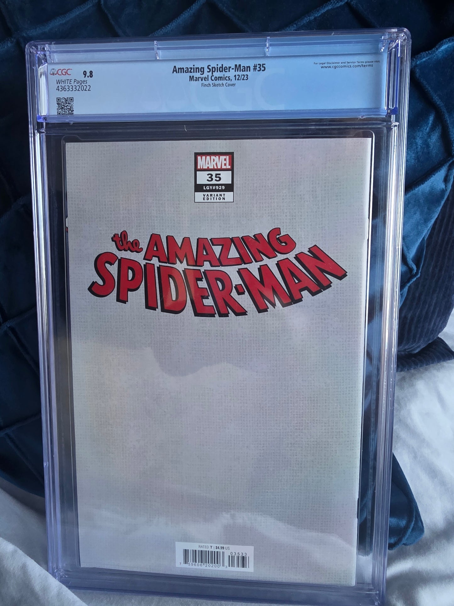 Amazing Spider-Man #35 CGC 9.8 | Finch Sketch Variant Cover | Marvel 2023